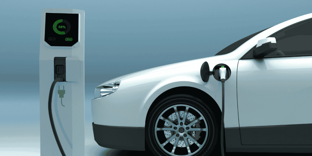 Auto elettrica in ricarica