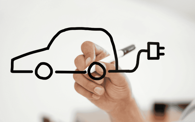 Disegno di un'auto elettrica